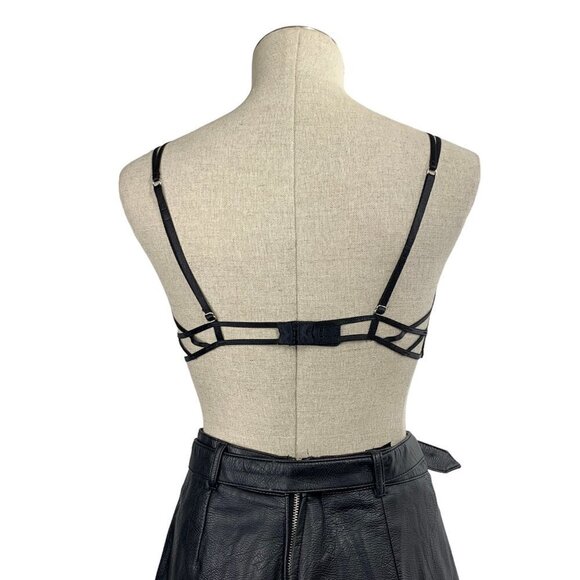 Strappy Black Bralette - Size 26"/28" Small - Picture 2 of 4